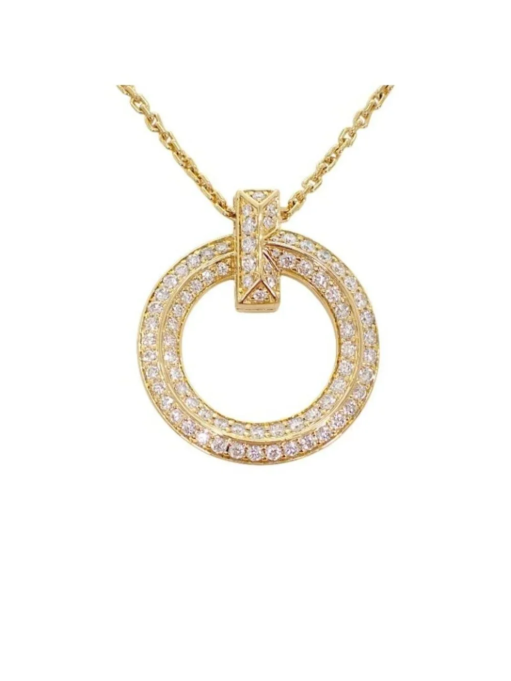 Tiffany & Co T One Circle Pendant Included 18k Gold Diamond